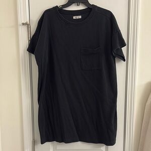Madewell Black Ribbed Mini Dress